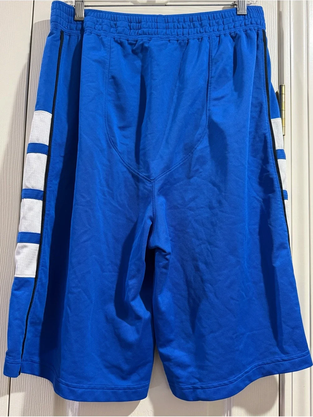Vintage Mens Nike Air Jordan Cat Scratch Basketball Shorts Sz L Blue White